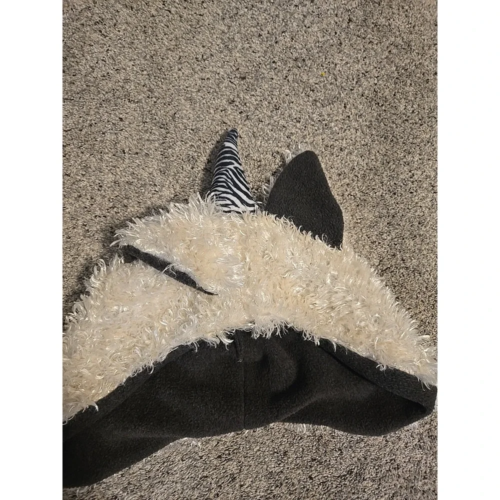 Oversized Zebra Unicorn Furry Animal Ears Hat Hood Cosplay Handmade Indie Maker